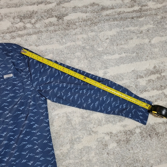 Ocean Coast Navy Patterned Long Sleeve Shirt - Picture 8 of 9